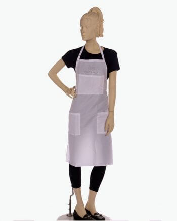 spa specialist text printed bib apron