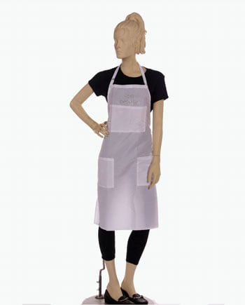 custom spa specialist text printed bib apron for your brand