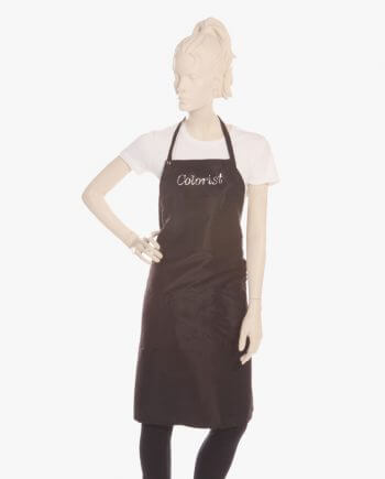 custom hair colorist aprons in black color for women, hair stylist black color aprons for men, hair color apron in black for kids
