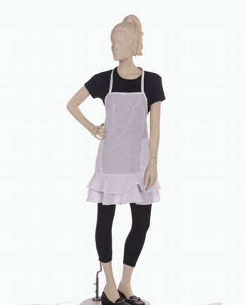 pink ruffle apron, kids ruffle apron, half apron ruffle, white ruffle full apron