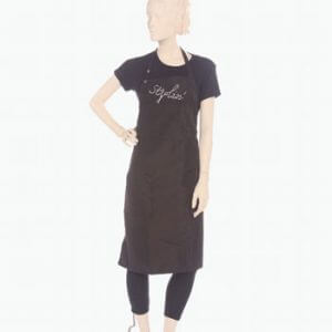 Shop stylist bib apron with price design and size