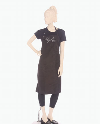 Shop stylist bib apron with price design and size