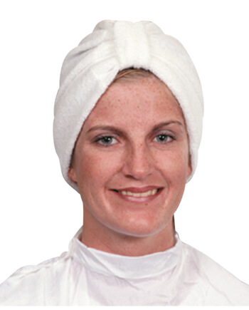 Turban in White Stretch Terry