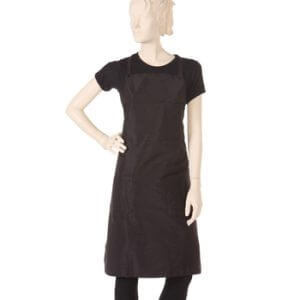 Multi-purpose Black Bib Salon Apron in Iridescent Silkara Fabric