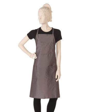 Chrome Salon Bib Apron in Silkara Iridescent Fabric