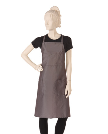 Chrome Salon Bib Apron in Silkara Iridescent Fabric