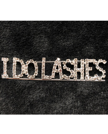 Rhinestone Pin: I Do Lashes