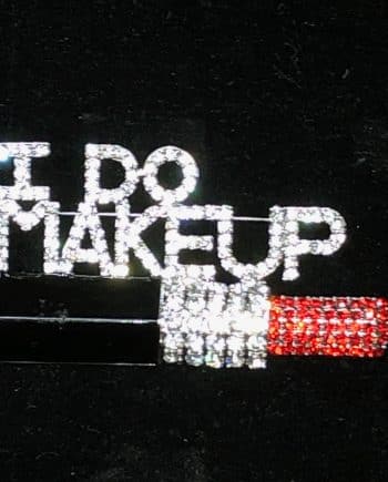 Rhinestone Pin: Scissor and Comb with Stylist