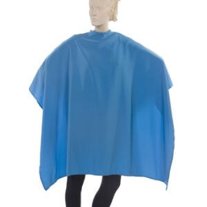 Peachskin Fabric Salon Cape in Blue