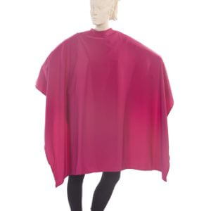 salon cape in fuchsia pink
