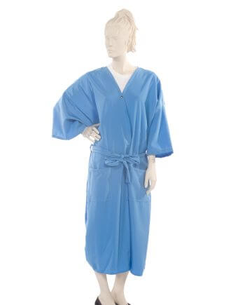 Client Gown Peachskin Fabric in Blue