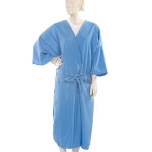 Client Gown Peachskin Fabric in Blue