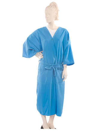 Client Gown Peachskin Fabric in Blue