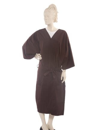 Client Gown Peachskin Fabric in Brown