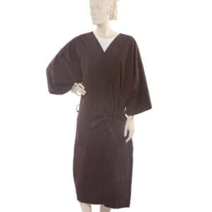Client Gown Peachskin Fabric in Brown