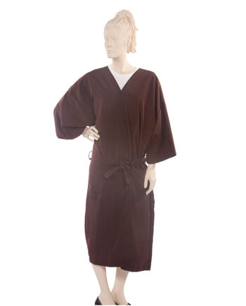 Client Gown Peachskin Fabric in Brown