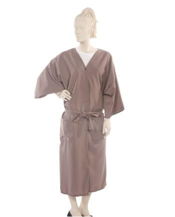 Client Gown Peachskin Fabric in Toupe