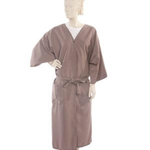 Client Gown Peachskin Fabric in Toupe