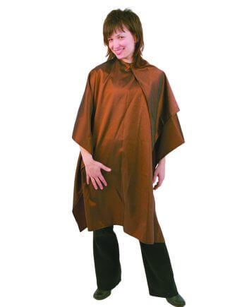 Collarless Cape In Silkara Iridescent Fabric