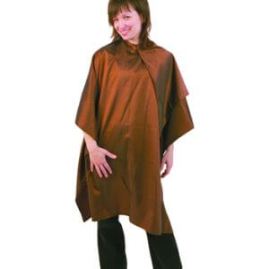 Collarless Cape In Silkara Iridescent Fabric