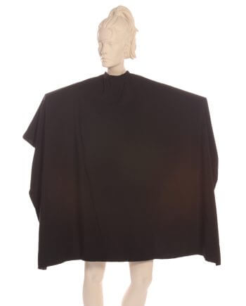 Peach Skin Fabric Cape in Black