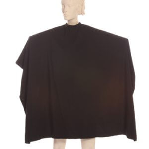 Black Cape in Peach Skin Fabric