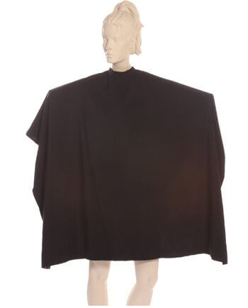 Black Cape in Peach Skin Fabric